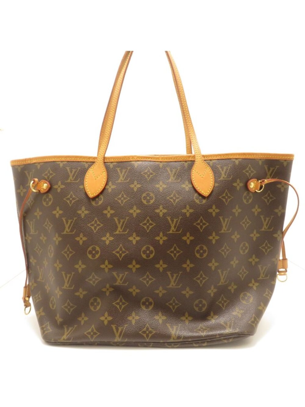 Louis Vuitton Neverfull MM Monogram Tote Bag Canvas Brown